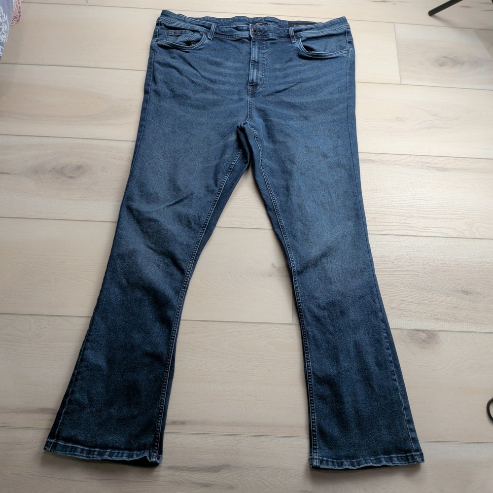 The Perfect Jean‎ NYC Mens Bootcut Dark Wash Blue Denim Jeans 42x34 JUXT4DCPT34